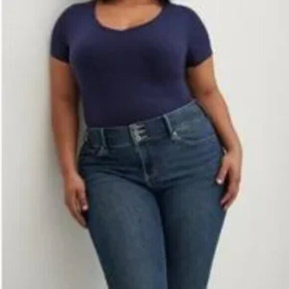 TORRID jegging dark wash skinny denim high rise jeans size 20T tall - Picture 3 of 9